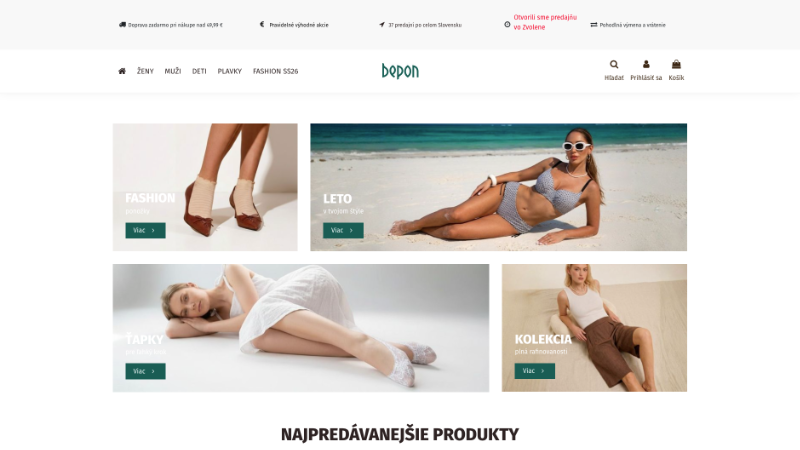 Bepon.sk — eshop s módou, pančuchami a ponožkami