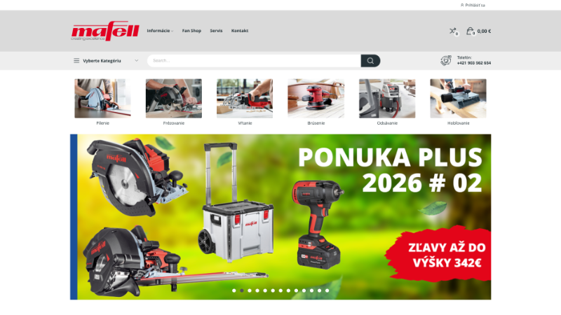 Mafell.sk — značkový obchod s drevárskym náradím